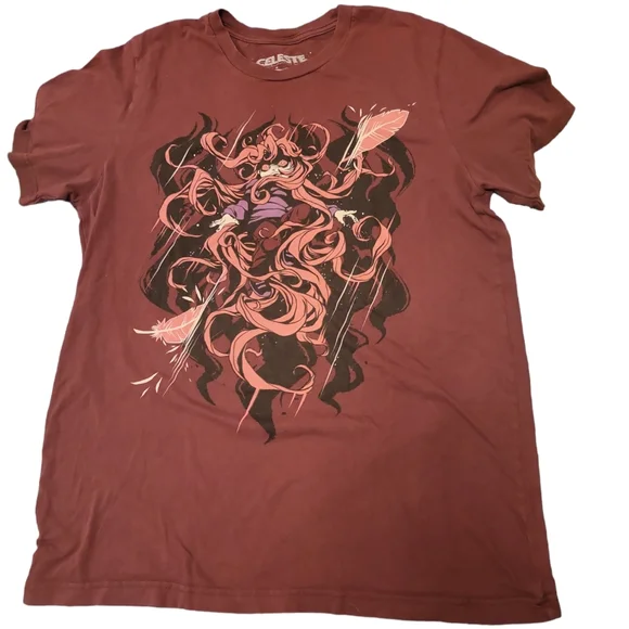 Celeste L Fangamer maroon Tee 100% cotton - Picture 1 of 4